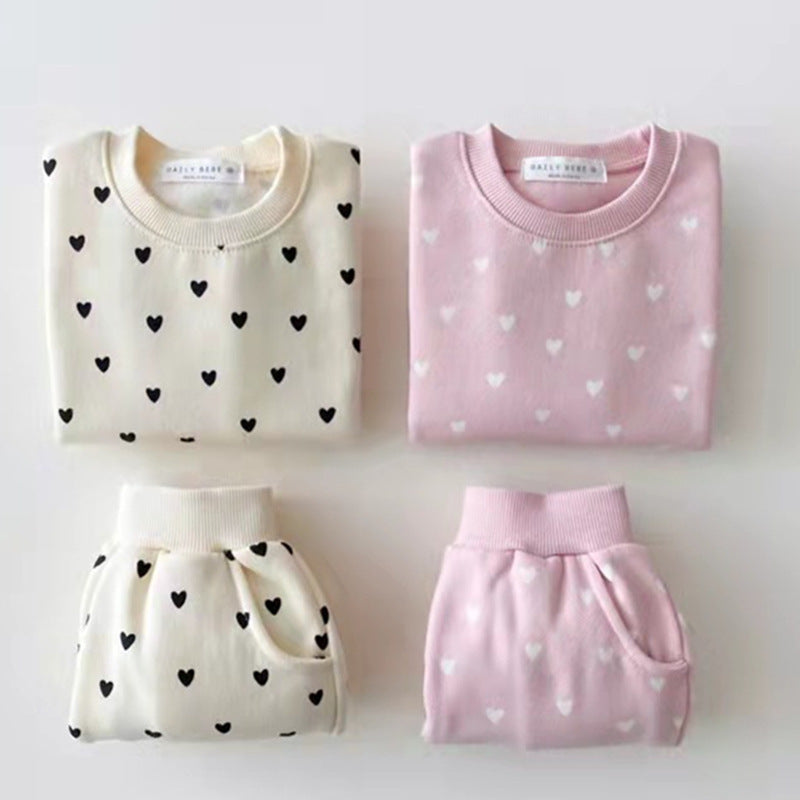 Baby and toddler set versatile women's baby hoodie pants